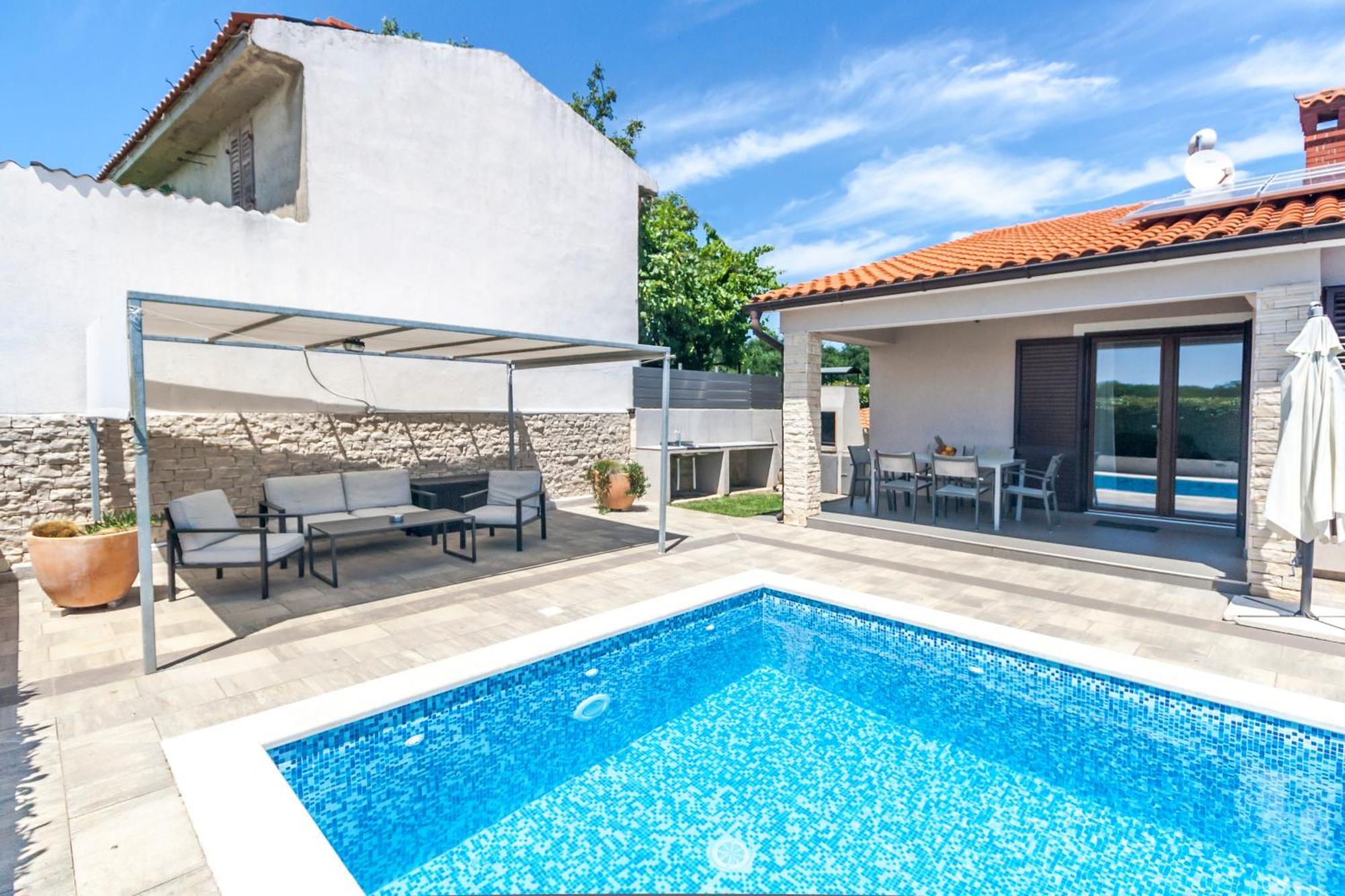 Villa Gortan - Pool House For 7 Guests Near Pula Istria - Ferienhaus Istrien Marčana 외부 사진